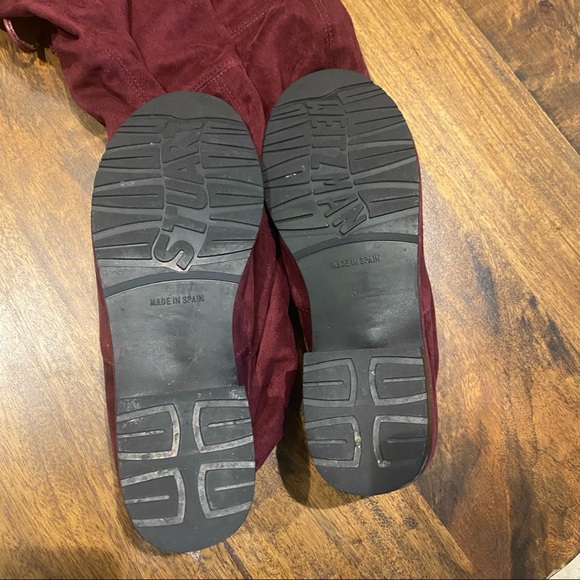Stuart Weitzman Burgundy Over the Knee Boots